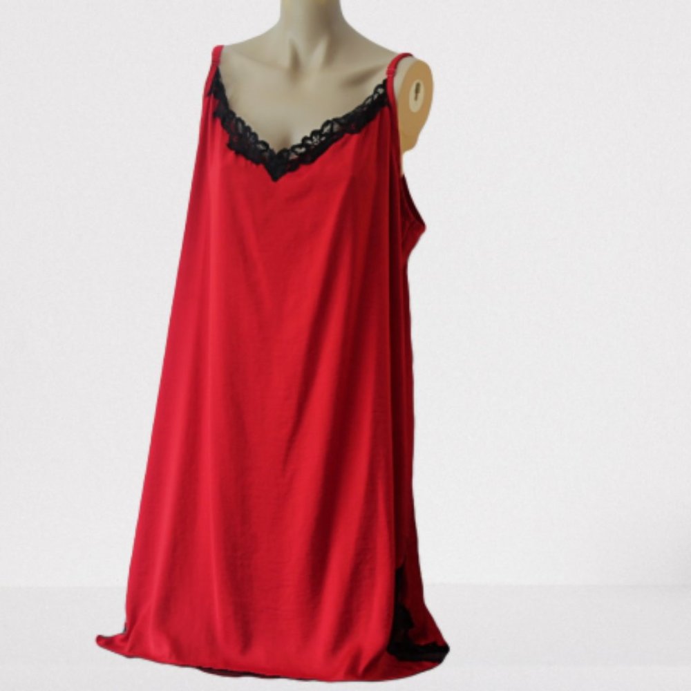 Forever21+ Silk Nightgown with Lace